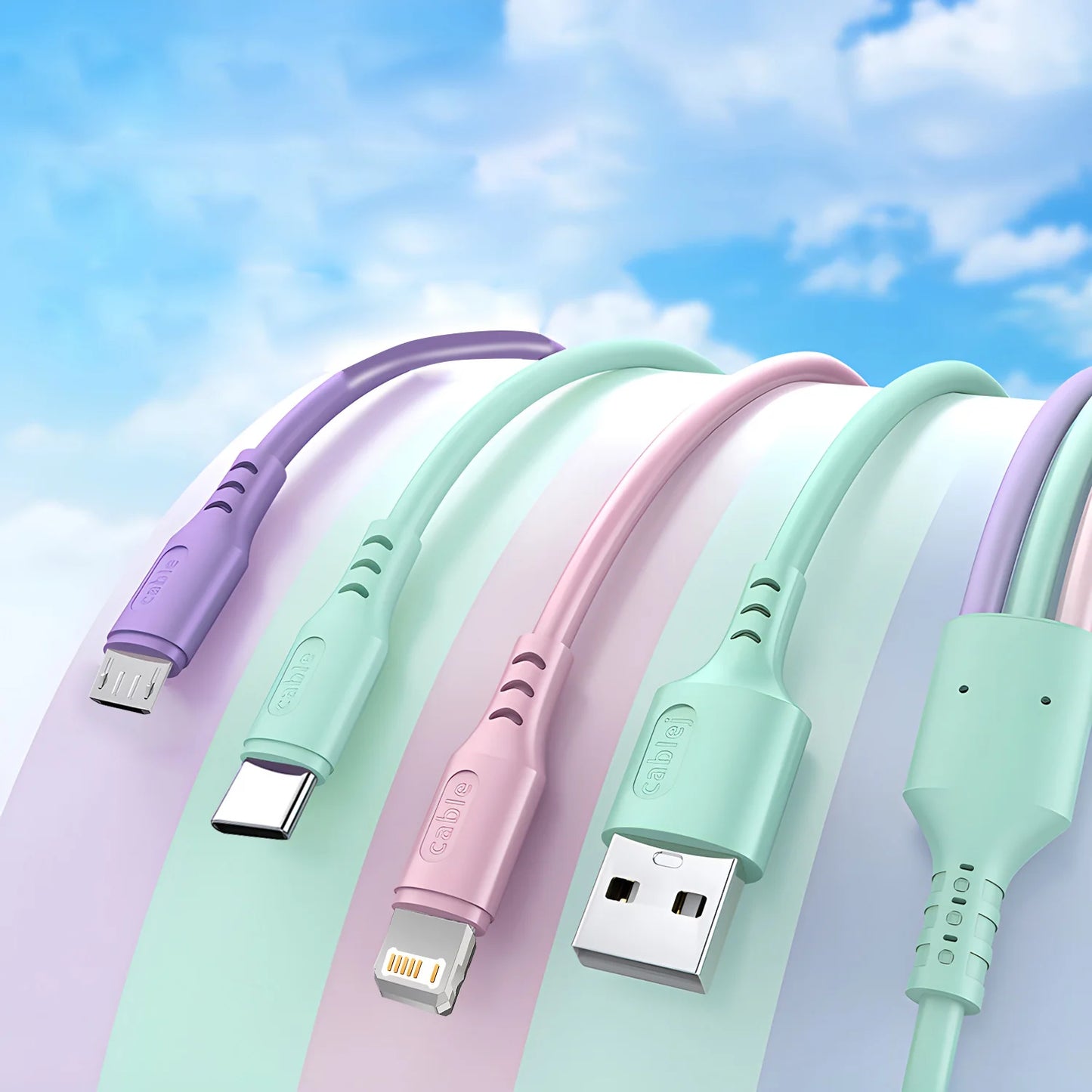 3 In 1 Fast Charging Cable For iPhone15 14 13 12 11 X Pro Max Micro USB Type-C Phone Charger USBC Data Cable