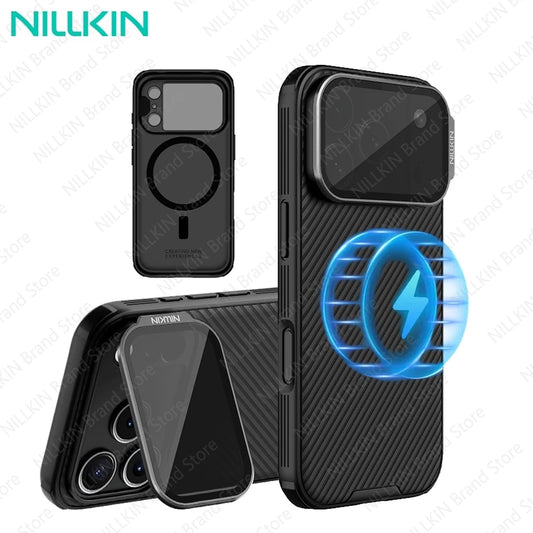 NILLKIN For iPhone 17 Pro Max MagSafe Case Shockproof Luxury Magnetic Case For iPhone17 Pro With Camera Protective Cover